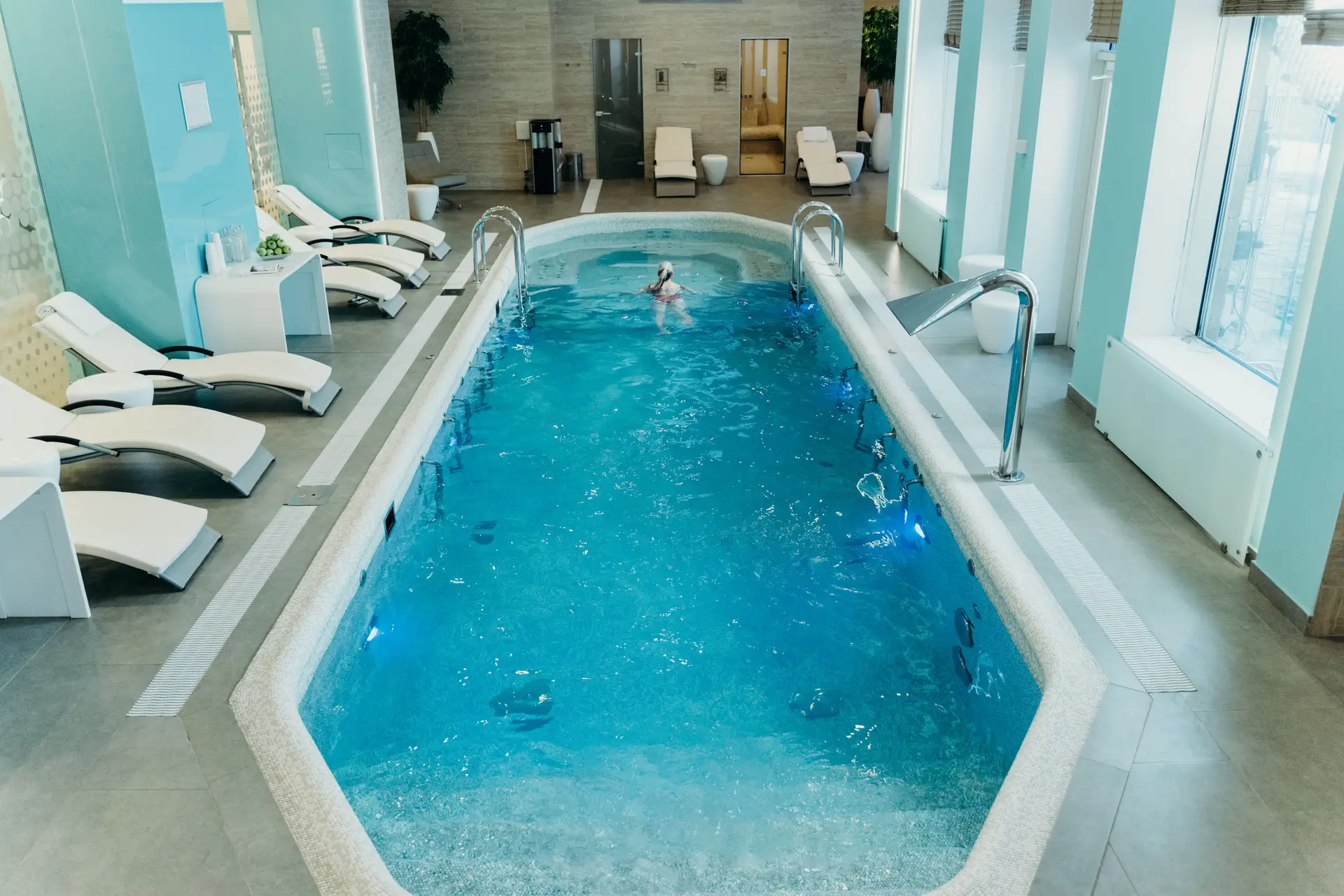 Luxury spa and wellness area