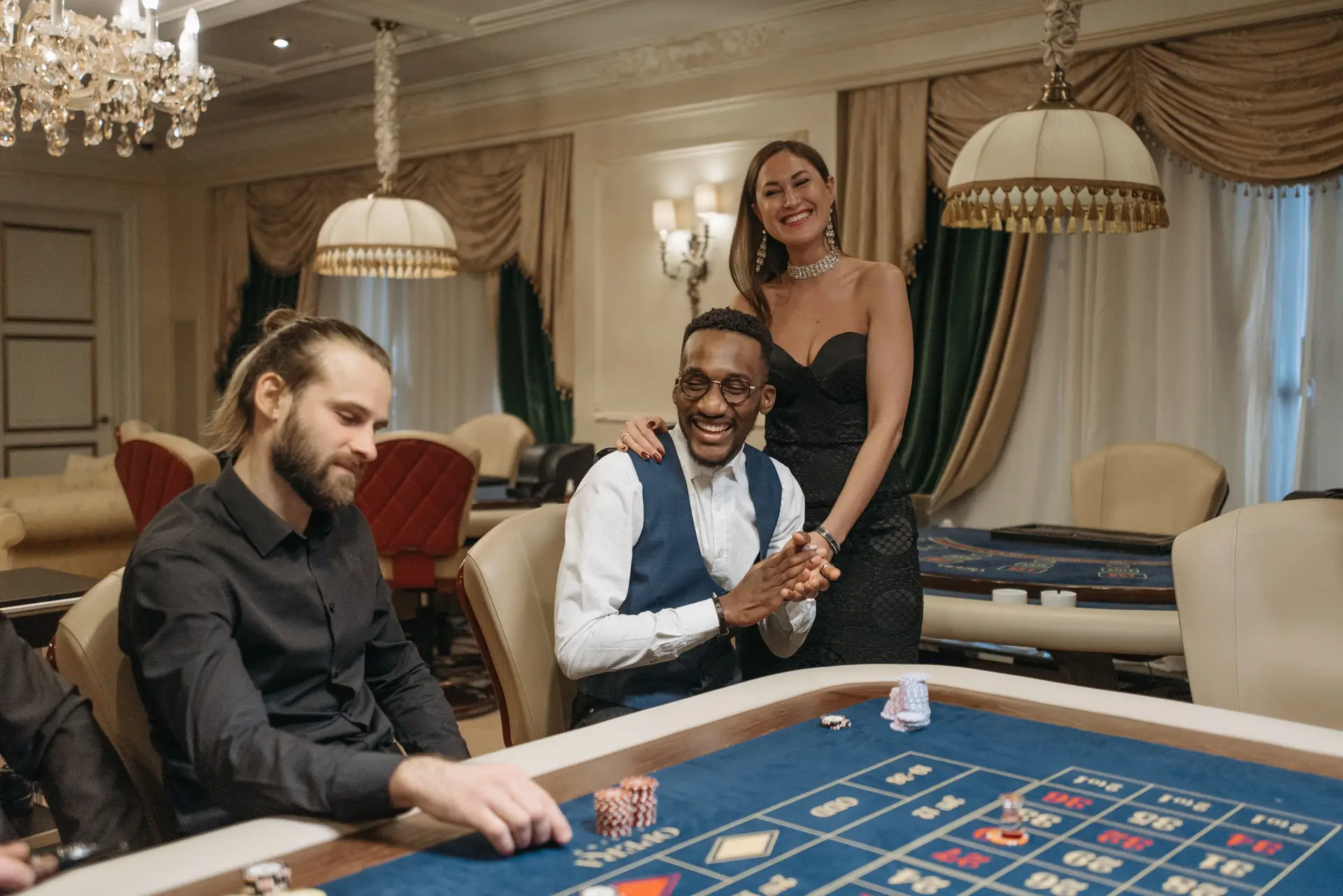 Blackjack and Roulette Tables